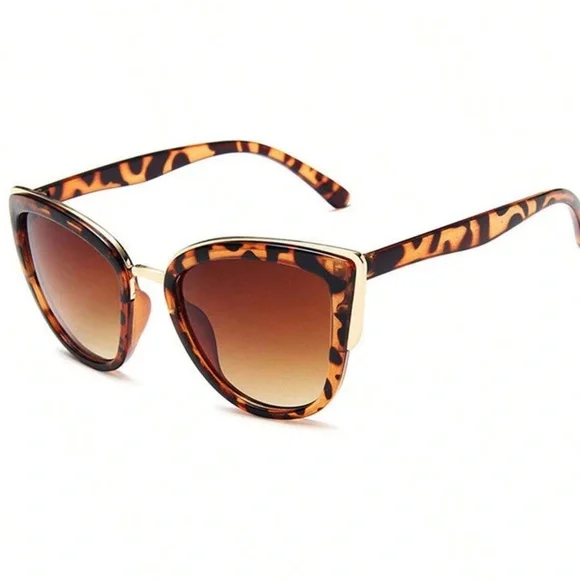 Luxe Leopard Print Gradient Cat Eye Sunnies Sunglasses - Picture 5 of 5